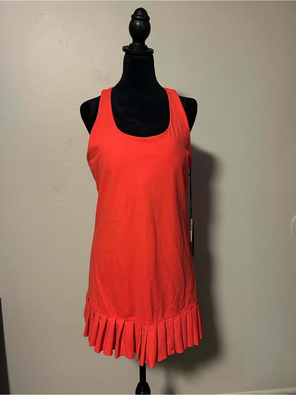 Mono B Coral Pleated Hem Tank Top